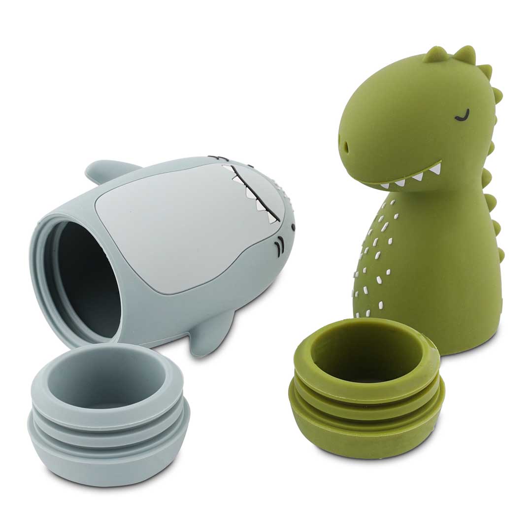 Animales de juguetes para apretar para el baño - Mr. Shark & Mr. Dino